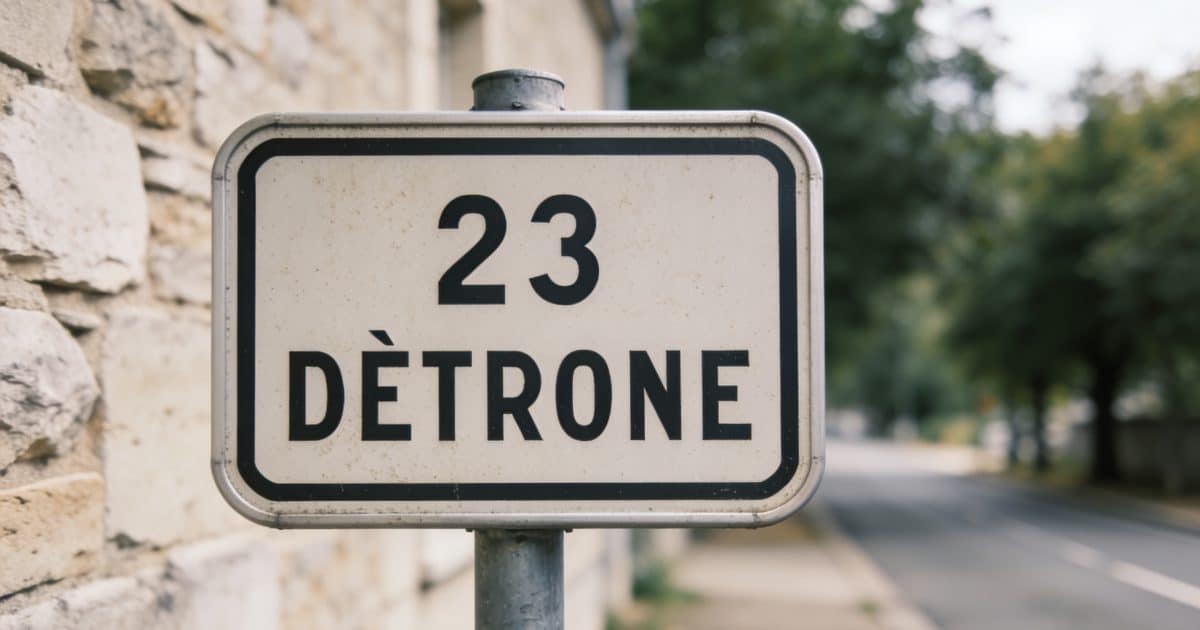 panneau de rue francaise avec numero et nom