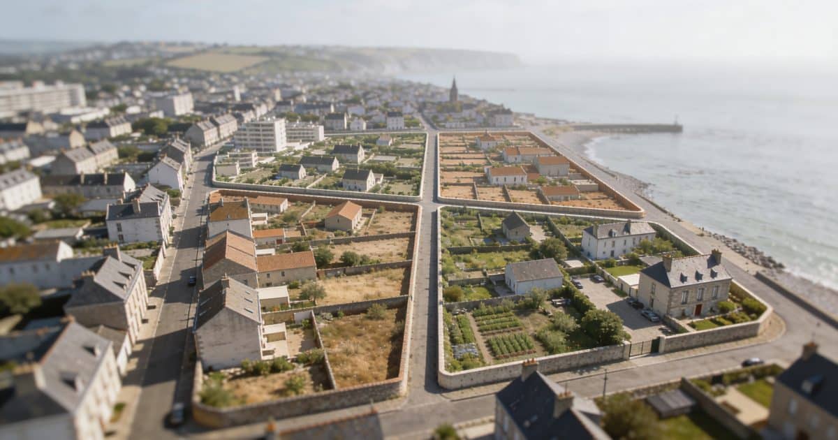 Vue aerienne de Saint Ouen montrant quatre quartiers