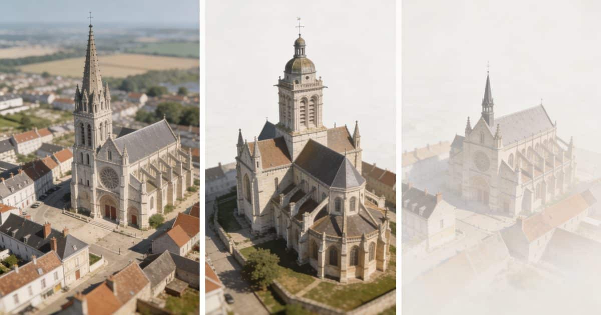 Vue aerienne de trois cités degradees a Abbeville