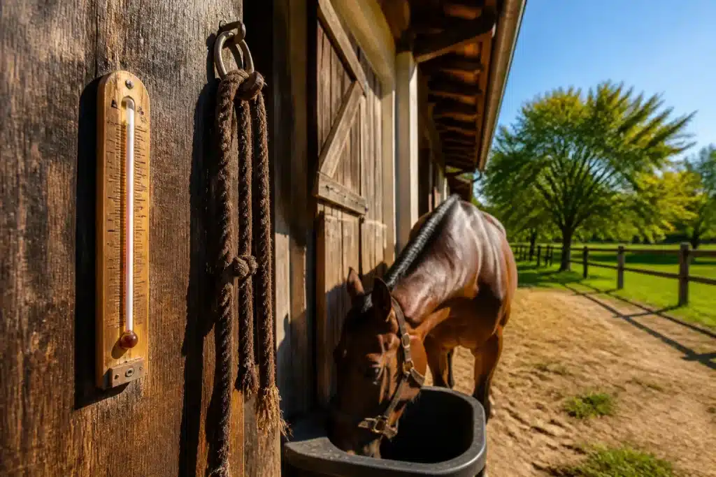 Affiche informative sur horaires equestres modifiés chaleur