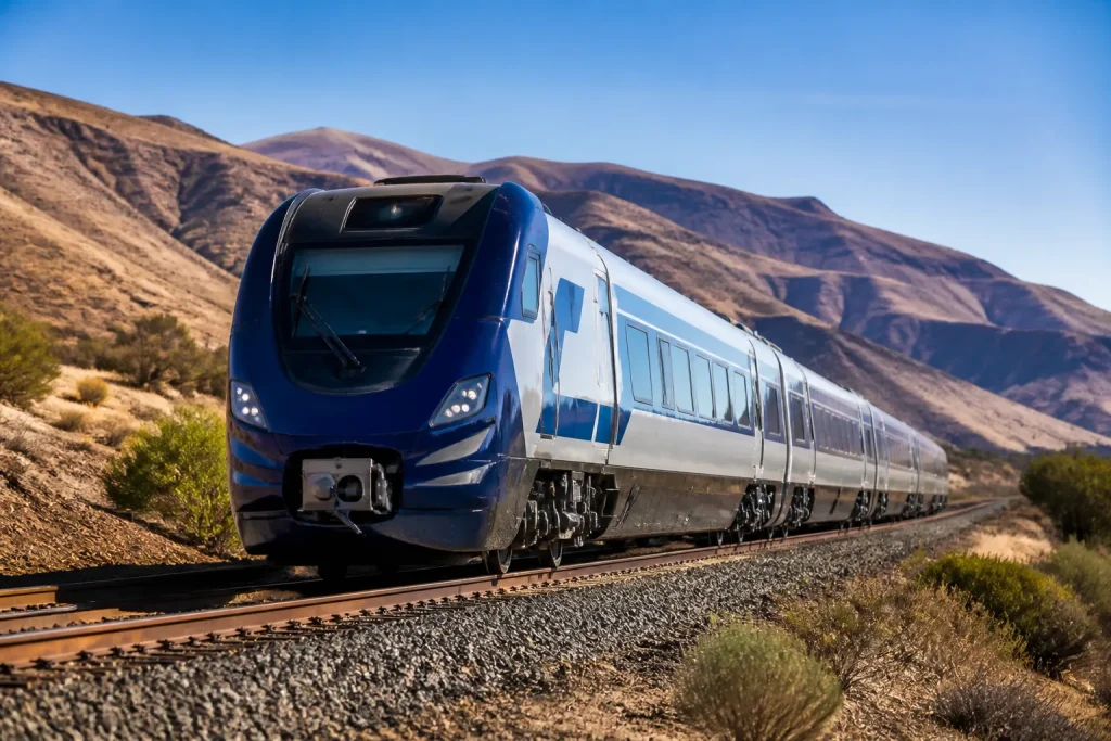 Train sans catenaires sur rails americains